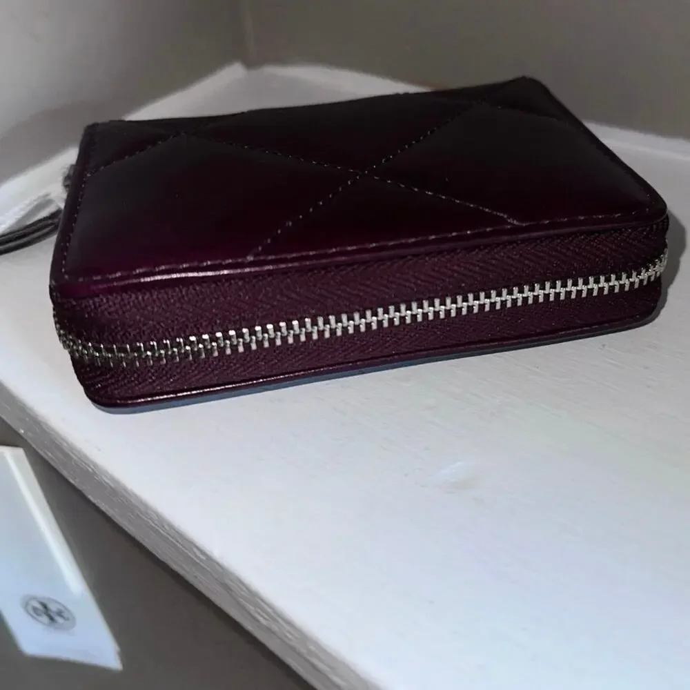 KIRA DIAMOND QUILTED ZIP-AROUND WALLET